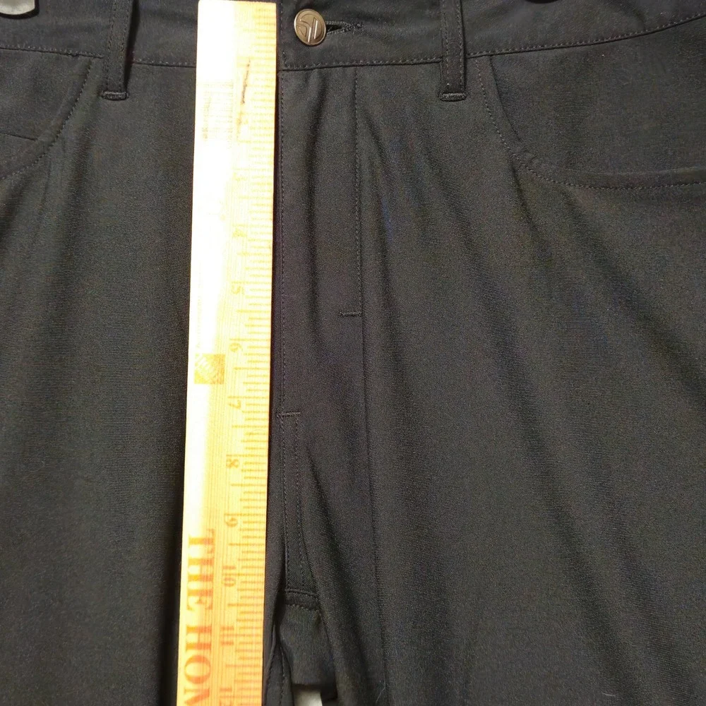 Straight Down Pants Mens 34x32 Black Golf Chino Golfer Athletic Performance Hero